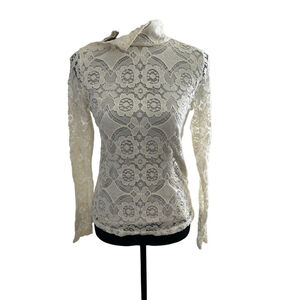 NWT Women's Maeve Cream Lace Top Size XS, price tag fell off